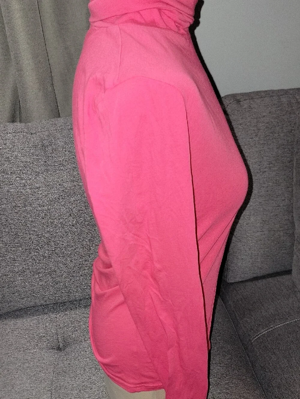 J. Crew Bright Pink Long-Sleeve Turtleneck Light Material - Picture 5 of 8
